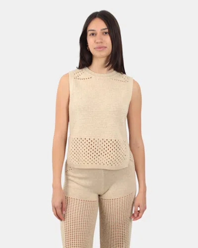 Mc2 Saint Barth Knitted Top - Crochet Mesh 11