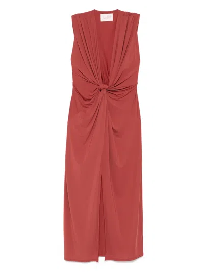 Mc2 Saint Barth Knot-detailing Midi Dress