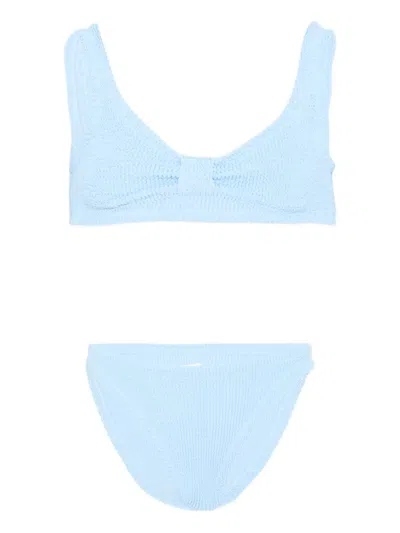 Mc2 Saint Barth Kids' Knotted Bikini In Blue