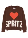 Mc2 Saint Barth Kyla Heart-detail Sweater In Brown