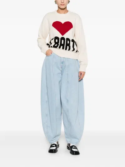 Mc2 Saint Barth Kyla Heart Knitwear In White