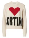 Mc2 Saint Barth Kyla Heart Sweater In Neutral