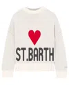 Mc2 Saint Barth Kyla Heart Knitwear In White