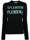 Mc2 Saint Barth La Vedo Grigia Jacquard Jumper In Black