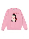 Mc2 Saint Barth Pink Wool-blend Sweater With Trudi Ladybug In Pink