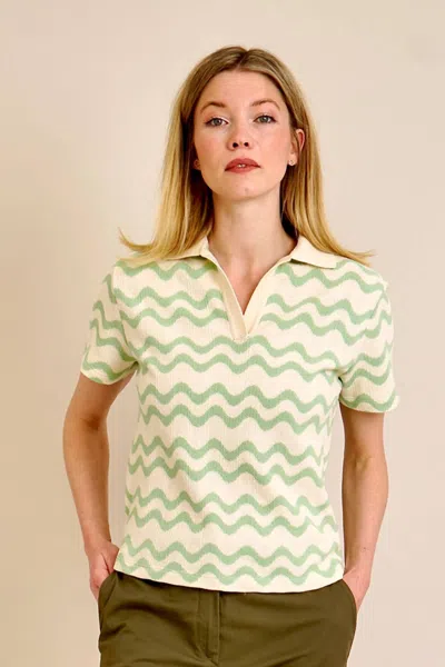 Mc2 Saint Barth Lala Rachel Biwave Polo In Neutral
