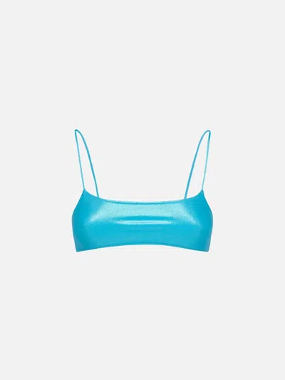 MC2 SAINT BARTH LAMINA TURQUOISE BRALETTE BEACH TOP SADIE