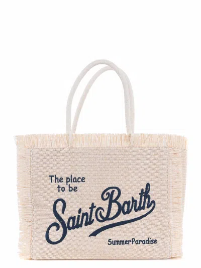 Mc2 Saint Barth Large Shopping Bag In White