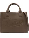 Mc2 Saint Barth Large Vanity Leather Tote Bag In Brown