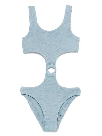 Mc2 Saint Barth Kids' Laurel Swimsuit In Blue
