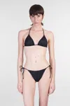 Mc2 Saint Barth Leah Beachwear In Black Polyamide In Black