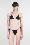 Mc2 Saint Barth Dahlia Beachwear In Black Polyamide In Black