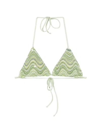 Mc2 Saint Barth Leah Bikini Top In Green
