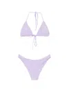 Mc2 Saint Barth Leah Houndstooth-pattern Bikini In Purple