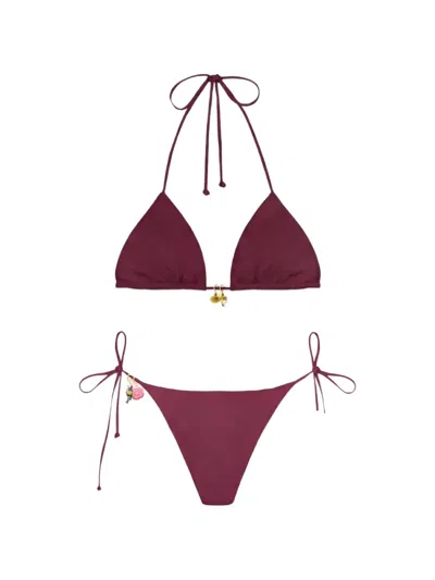 Mc2 Saint Barth Leah Marielle Bikini In Burgundy