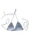 Mc2 Saint Barth Leah Triangle Bikini Top In Blue