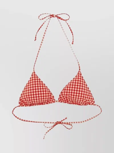 Mc2 Saint Barth "leah" Triangle Halter Neck Bikini Top