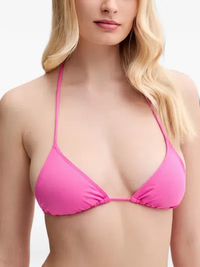 Mc2 Saint Barth Leah Virgo Triangle-cup Bikini Top In Pink