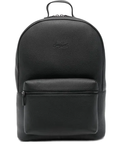 Mc2 Saint Barth Leather Backpack In Black
