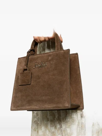 Mc2 Saint Barth Leather Tote Bag In Brown