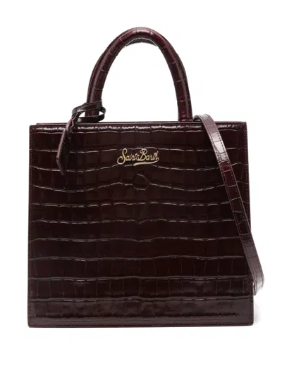 Mc2 Saint Barth Leather Tote Bag In Red