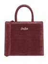 Mc2 Saint Barth Leather Tote Bag In Red