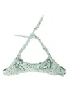 Mc2 Saint Barth Leda Eyelet-detail Triangle Bikini Top In Green