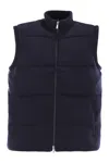 Mc2 Saint Barth Leeds - Padded Wool Waistcoat In Blue