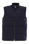 Mc2 Saint Barth Leeds - Padded Wool Waistcoat In Blue