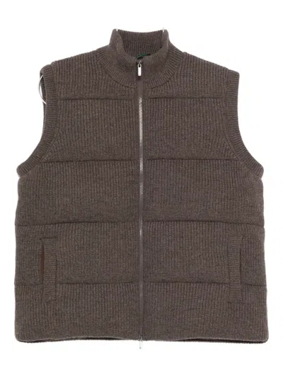 Mc2 Saint Barth Leeds Zip Knit Jacket In Animal Print