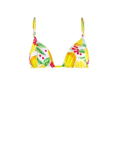 Mc2 Saint Barth Lemon Print Triangle In White