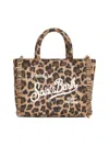 Mc2 Saint Barth Leopard Colette Felt Handbag