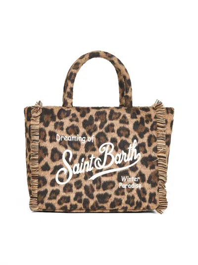 Mc2 Saint Barth Leopard Colette Felt Handbag