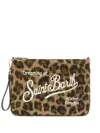 Mc2 Saint Barth Leopard-pattern Clutch Bag In Brown