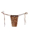 Mc2 Saint Barth Leopard-print Bikini Bottoms In Brown
