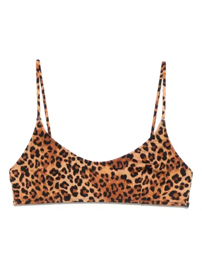 MC2 SAINT BARTH LEOPARD-PRINT BIKINI TOP