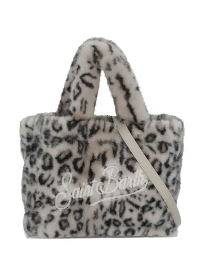 Mc2 Saint Barth Leopard-print Embroidered Tote Bag In Animal Print