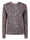 Mc2 Saint Barth Leopard Print Sweater In Animal Print