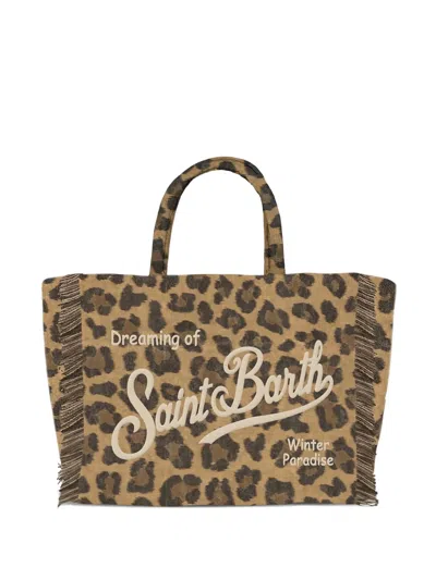 Mc2 Saint Barth Leopard-print Tote Bag In Neutral