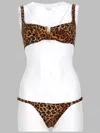 Mc2 Saint Barth Leopard Print Underwire Bikini Set In Brown