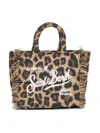 Mc2 Saint Barth Vanity Mini Felt Leopard Saint Barth Bag In Multi