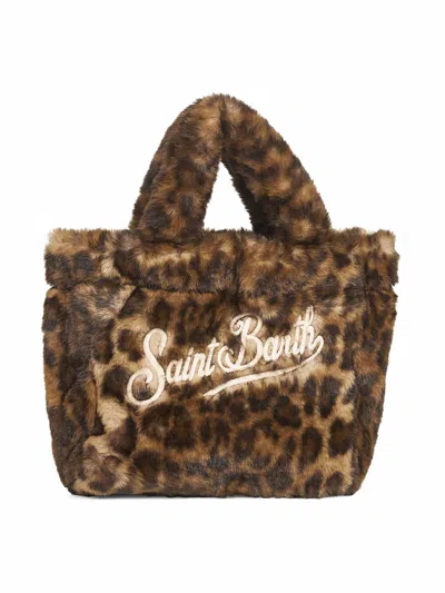 Mc2 Saint Barth Leopard Vanity Mini Soft Fur Handbag