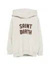 Mc2 Saint Barth Kids' Leopard-patch Hoodie In Gray | ModeSens