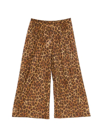Mc2 Saint Barth Kids' Leopard-print Glitter-effect Trousers In Animal Print