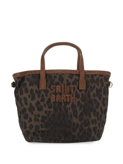 Mc2 Saint Barth Leopard-print Tote Bag In Braun