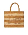 Mc2 Saint Barth Letter Knitted Handbag In Brown