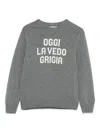 Mc2 Saint Barth Lettering Sweater In Gray