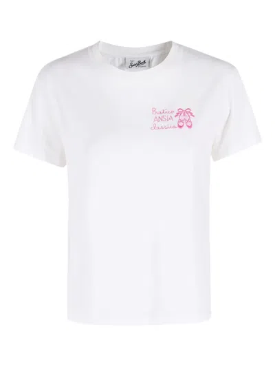 Mc2 Saint Barth Lettering T-shirt In White