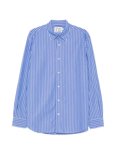 Mc2 Saint Barth Levanzo Striped Shirt In Blue