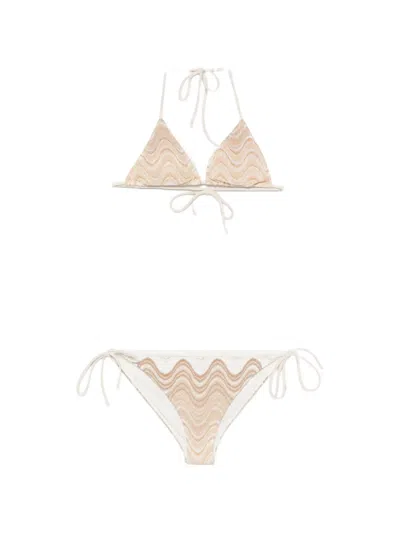 Mc2 Saint Barth Levyne Tie-fastening Bikini In Brown